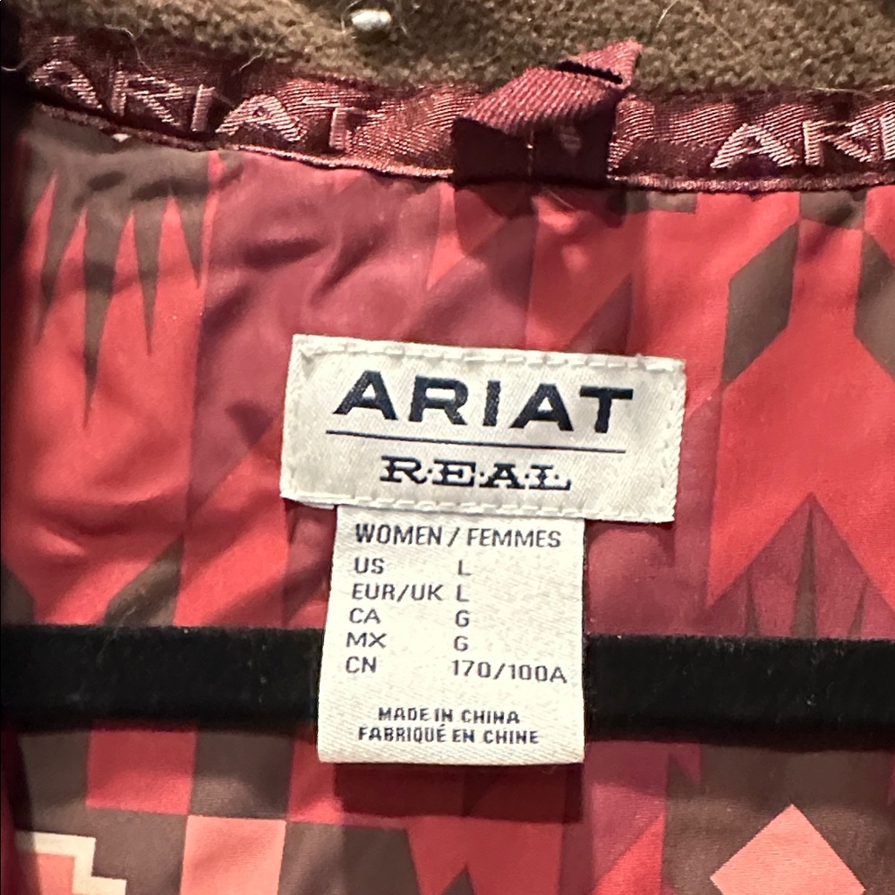 Ariat Burgundy Aztec Patterned Jacket - image 3